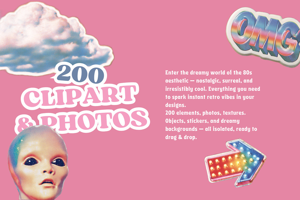 80s Retro Aesthetic Collage Elements, a Graphic by foxsong (Photo 3 of 7)