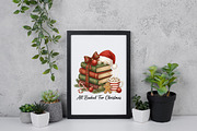 Book Lover Christmas PNG, an Illustration by Daily.Designs (Thumbnail 4 of 5)