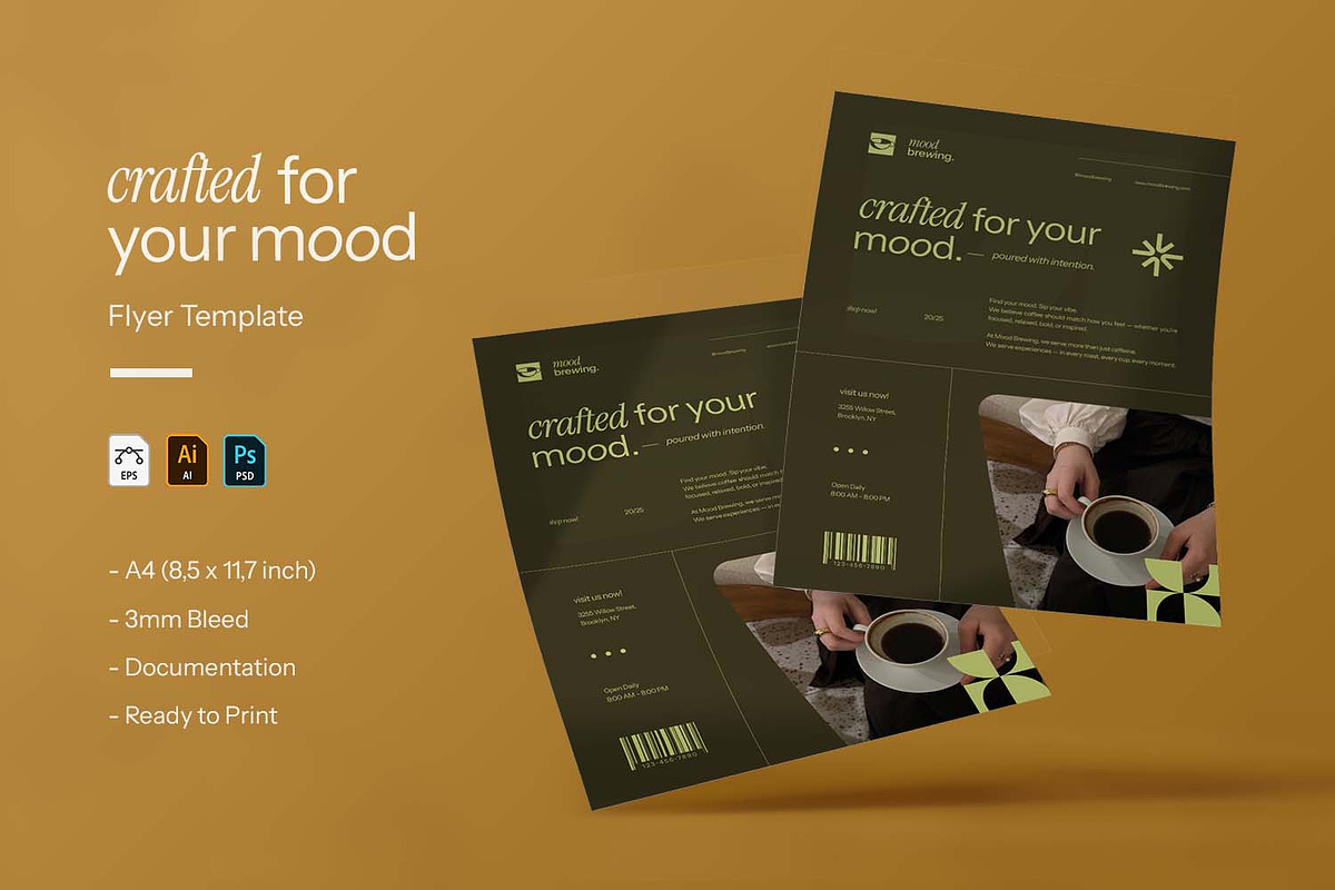 Crafted For Your Mood - Flyer, a Flyer Template by VUNIRA (Photo 1 of 3)