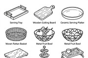 Bundles Set Bakery Packaging Icons, an Outline Icon by adenpinkstore (Thumbnail 11 of 12)