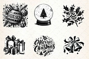 Black and White Christmas Sublimatio, an Illustration by CreationArt (Thumbnail 2 of 5)