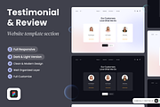 Testa - Testimonial & Review Section, a Websites & App Template by SLAB! Design (Thumbnail 1 of 4)