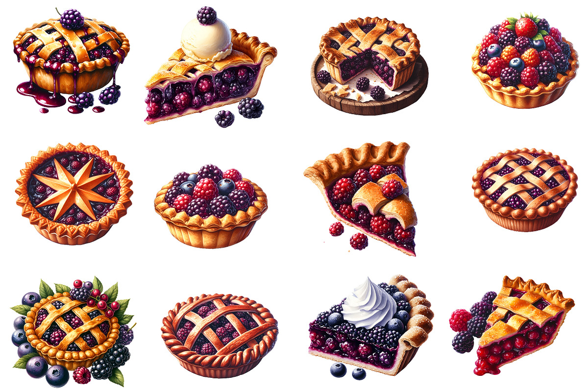 Mulberry Pie Clipart, an Illustration by Designworld (Photo 2 of 5)