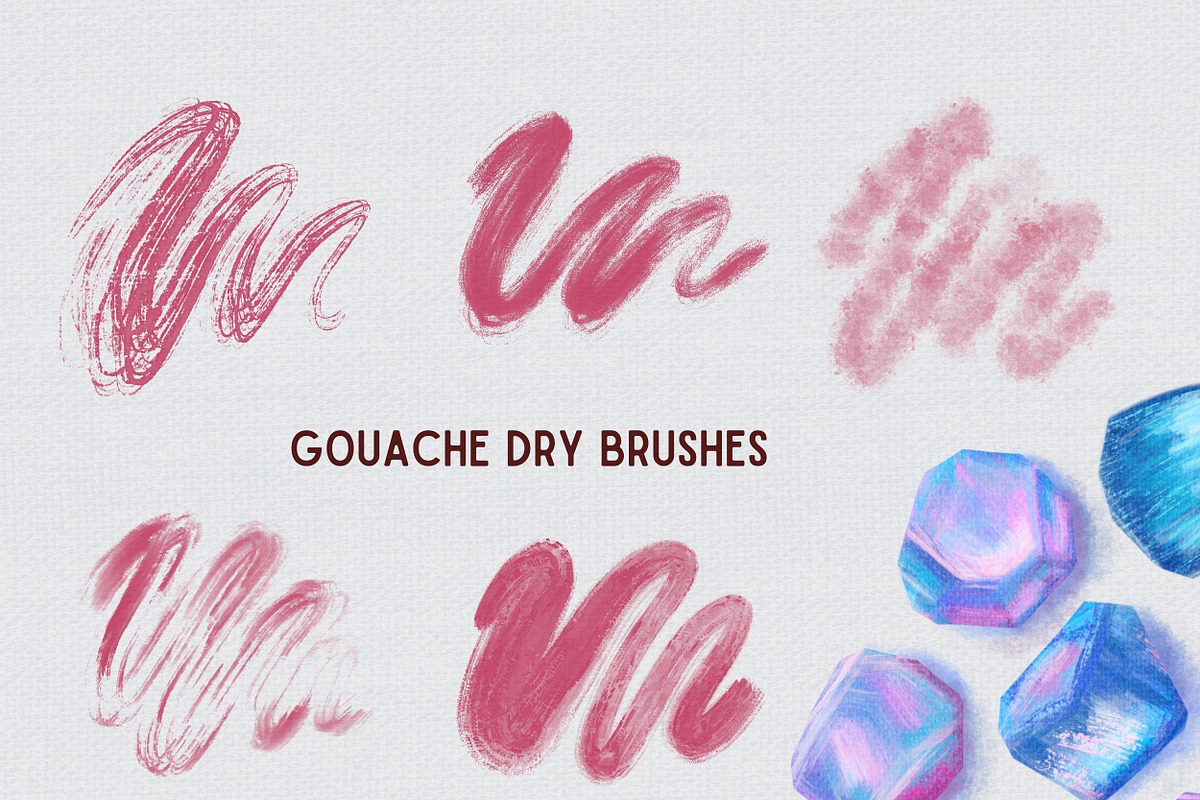 Procreate gouache brushes iBox, a Brush Add-On by ProcreateiBox (Photo 6 of 9)