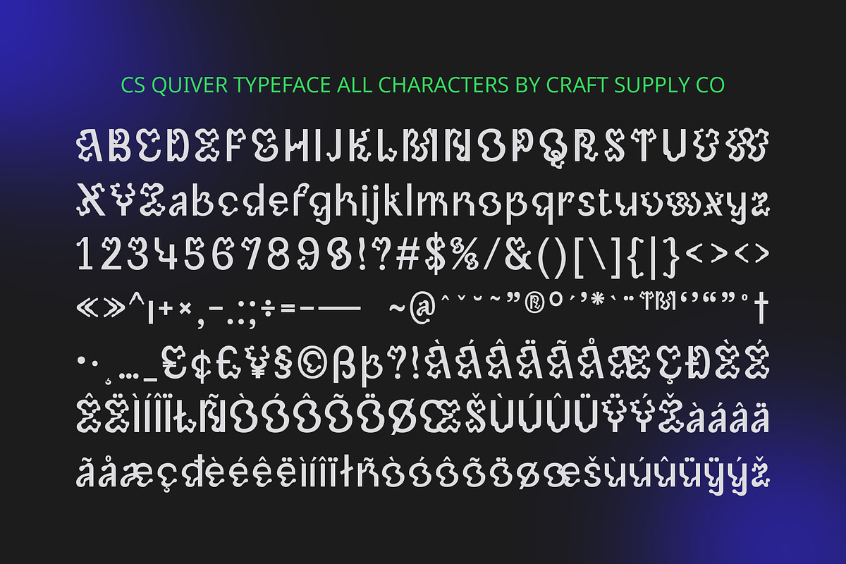 CS Quiver – Trippy Font, a Sans Serif Font by Craft Supply Co. (Photo 8 of 8)