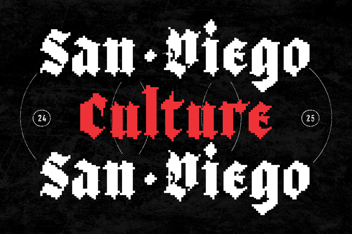 Most Wave - Pixelate Blackletter, a Blackletter Font by Typia Nesia (Photo 6 of 12)