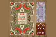 Label Art Nouveau - sets, a Decorative Illustration by Stanislav Kharchevskyi (Thumbnail 3 of 8)