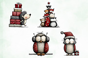 Whimsical Quirky Animals Clipart, an Illustration by Creative Art (Thumbnail 6 of 13)