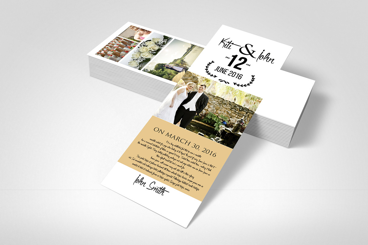 Wedding Rack Card Templates, a Card Template by Business Flyers (Photo 2 of 3)