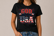 Coquette Striped God Bless the USA, a Seasonal Illustration by DreamCafeArt (Thumbnail 4 of 6)