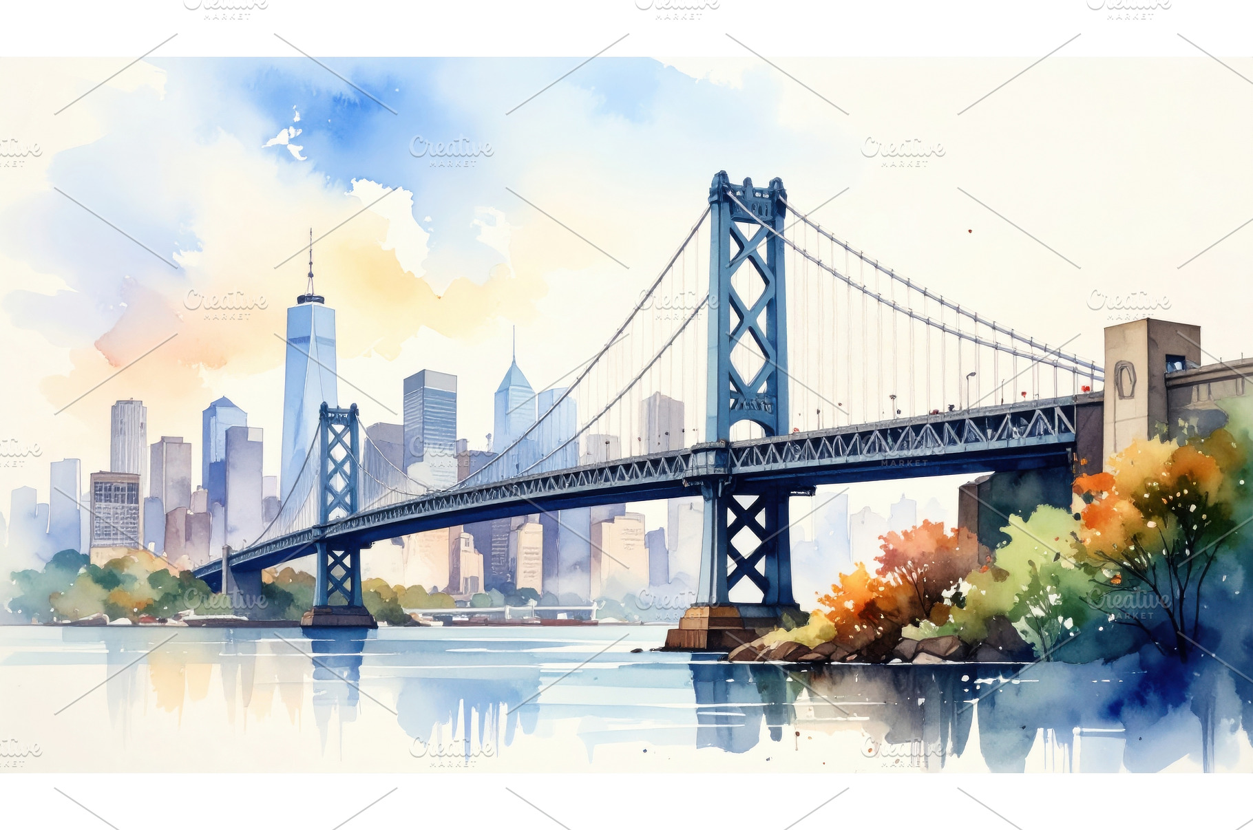 Illustration of a suspension bridge, an Architecture Photo by Igor Tichonow