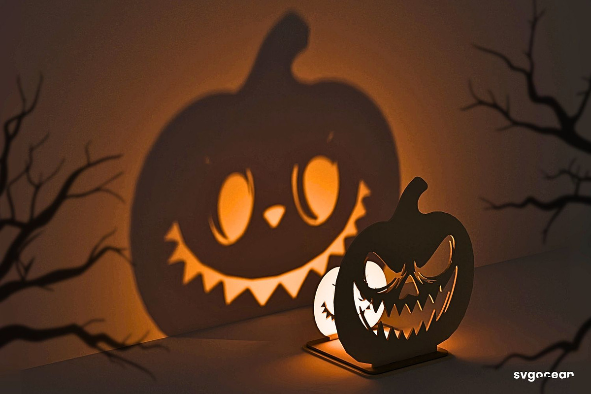 Halloween Shadow Candle Holders, a Decorative Illustration by svgocean (Photo 6 of 14)