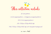 summer fruits - pattern collection, a Pattern Graphic by Mona Ahmed (Thumbnail 6 of 6)
