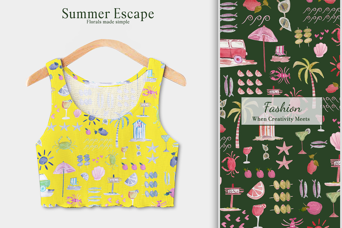 Summer Escape Prints & Patterns, a Pattern Graphic by GND ART STUDIO (Photo 7 of 8)