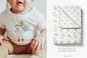Cute Goose clipart & pattern for kid, an Animal Illustration by polikarpovaart (Thumbnail 2 of 9)