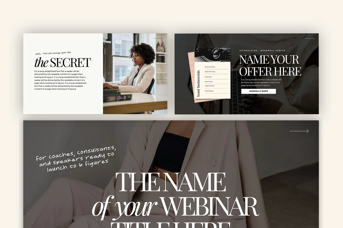 Luxe Canva Webinar Slides, a Presentation Template by JOA CREATIVE LAB (Photo 7 of 9)