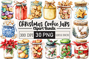 Christmas Cookie Jars Clipart, an Illustration by Black Bird Studio (Thumbnail 1 of 6)