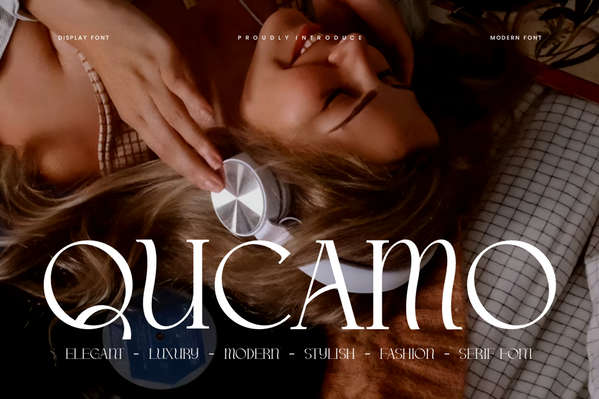 Qucamo - Elegant Serif Font, a Serif Font by QR Design Studio (Photo 1 of 8)