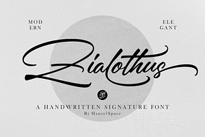Zialothus - Handwritten Font, a Script Font by HanzelSpace Studio