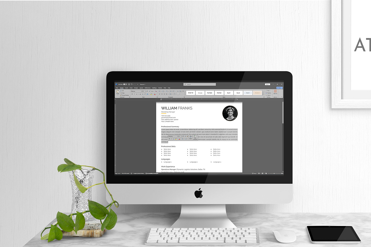 ATS Resume Template, a Resume Template by Anjum Ilyas (Photo 8 of 8)