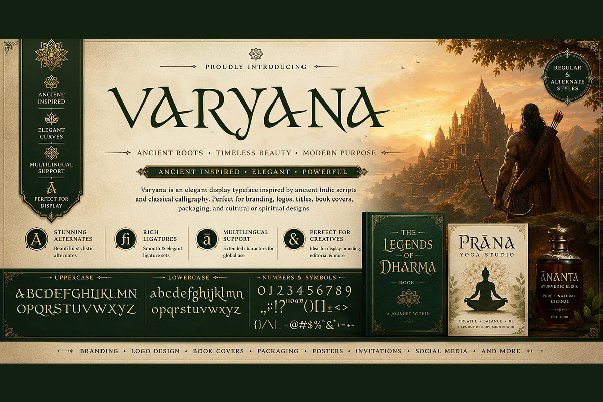 Varyana, a Script Font by Art StoreID (Photo 1 of 7)