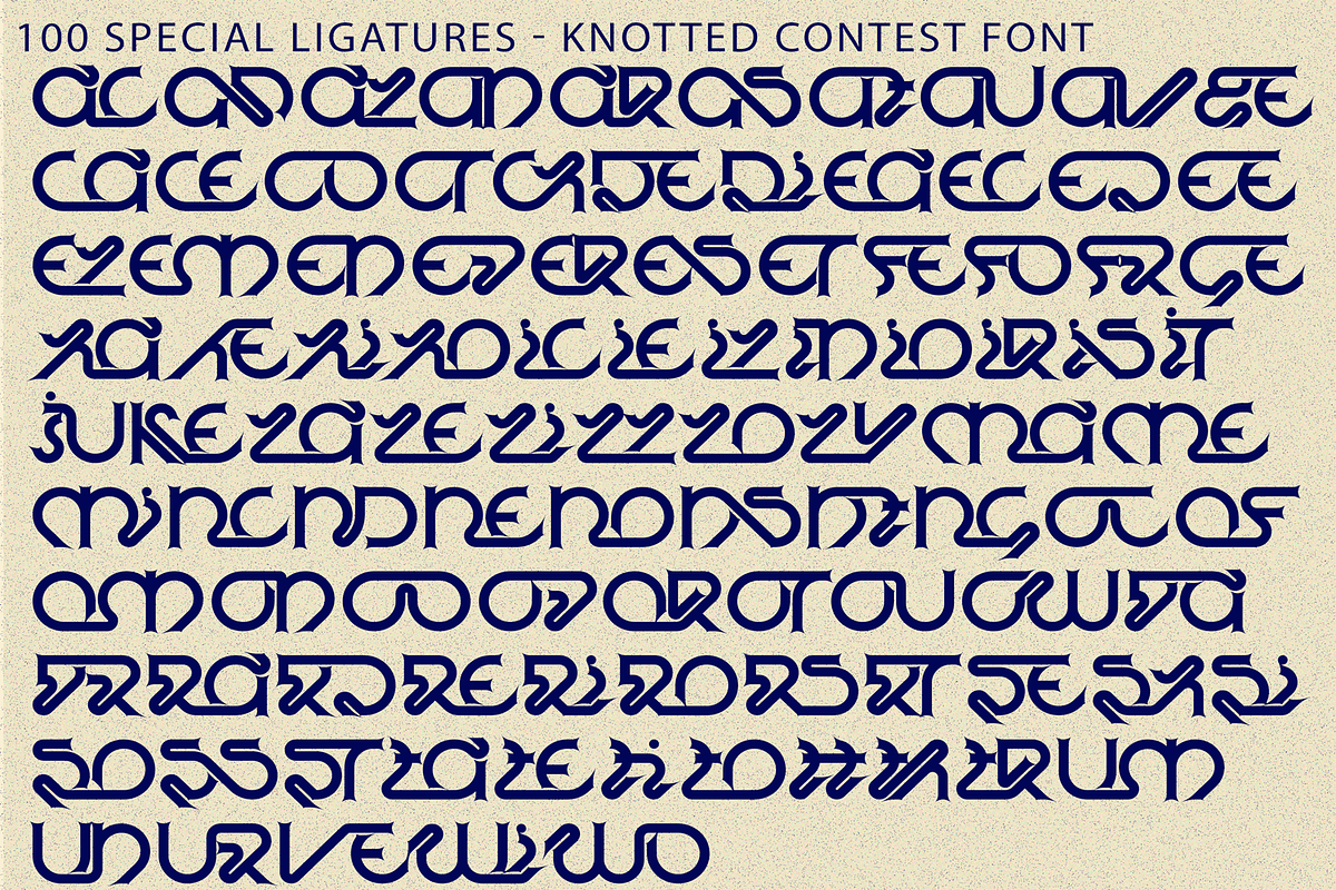 Knotted Contest - Cyber-Gothic Font, a Serif Font by 177Studio (Photo 8 of 8)