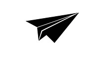 Simple black airplane icon symbol, an Illustration by Amazin_art (Thumbnail 21 of 21)