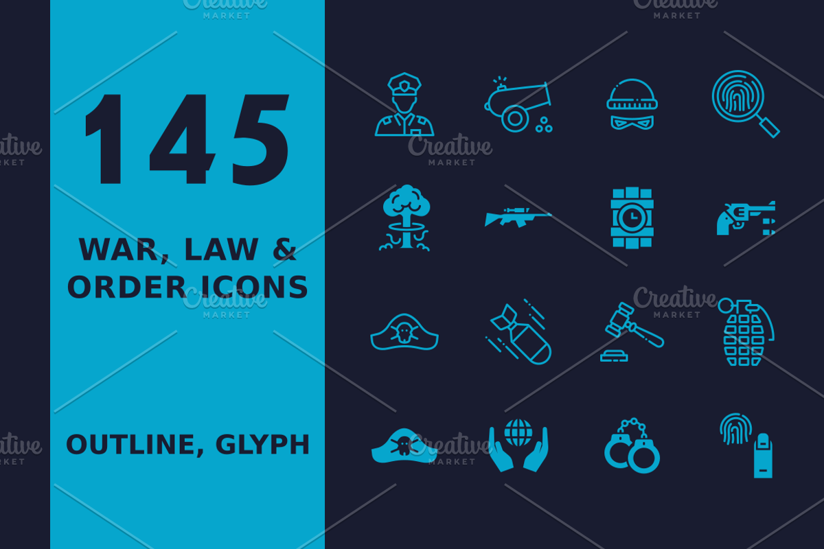 Military, Law & Order Icons, an Icon by Amogh Design (Photo 1 of 7)