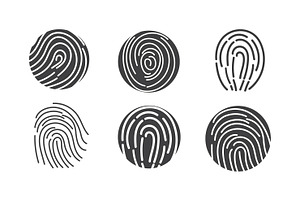 Fingerprint Security Logo Template