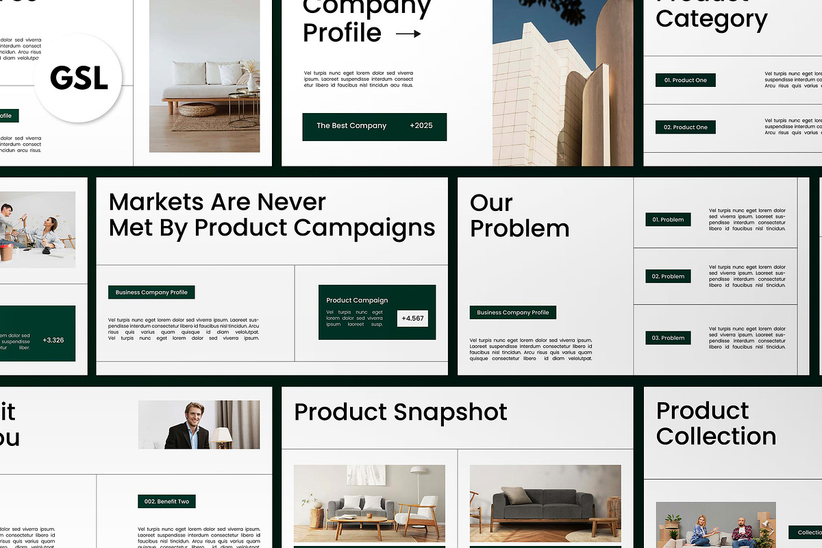 White Company Profile Google Slide, a Presentation Template by graphicook (Photo 1 of 4)