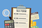 Tax, Auditing and Test Themes, a Finance Illustration by TAlex (Thumbnail 2 of 7)