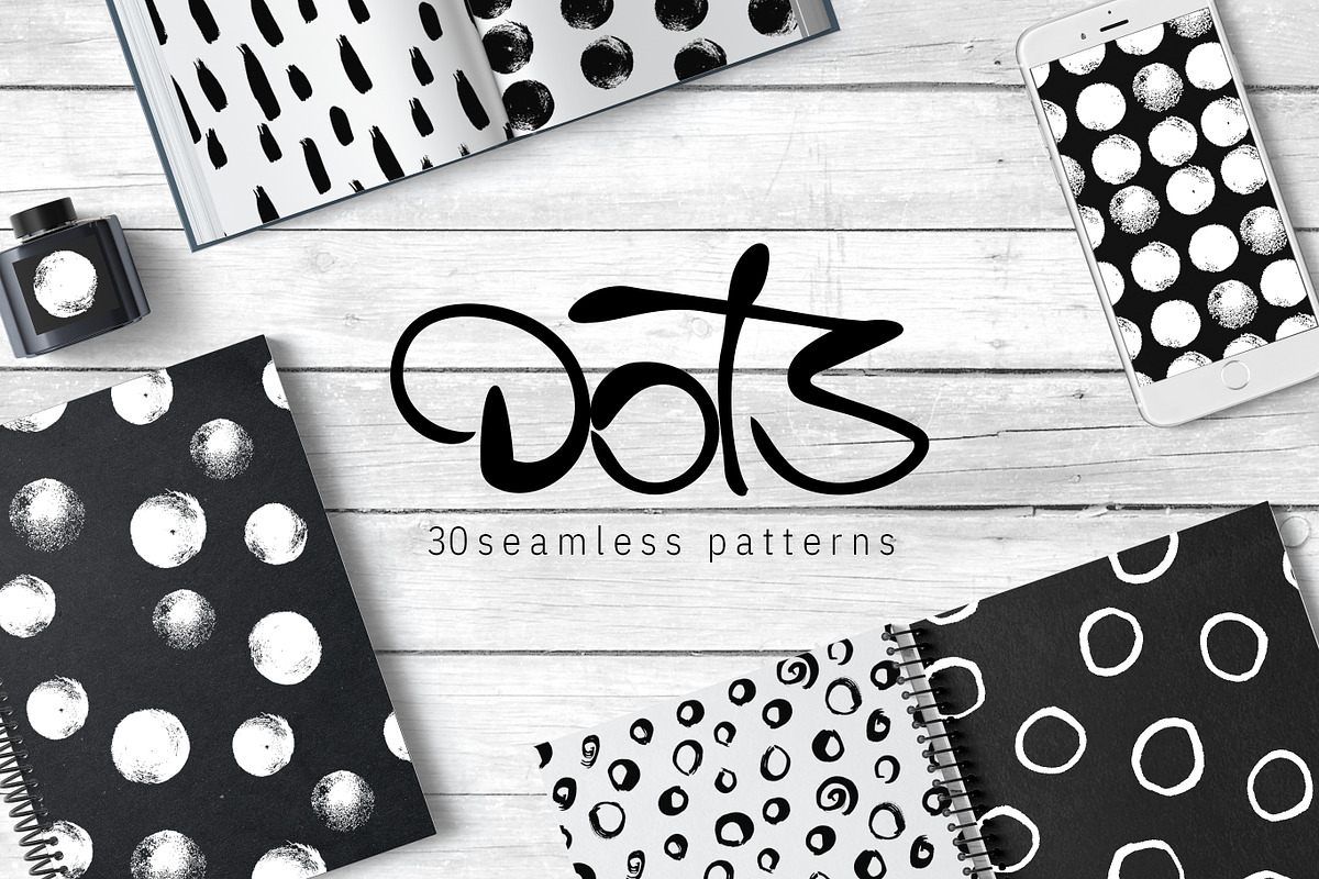 Just Dots. 30 Seamless Patterns, a Pattern Graphic by CARROTDESIGN (Photo 1 of 6)