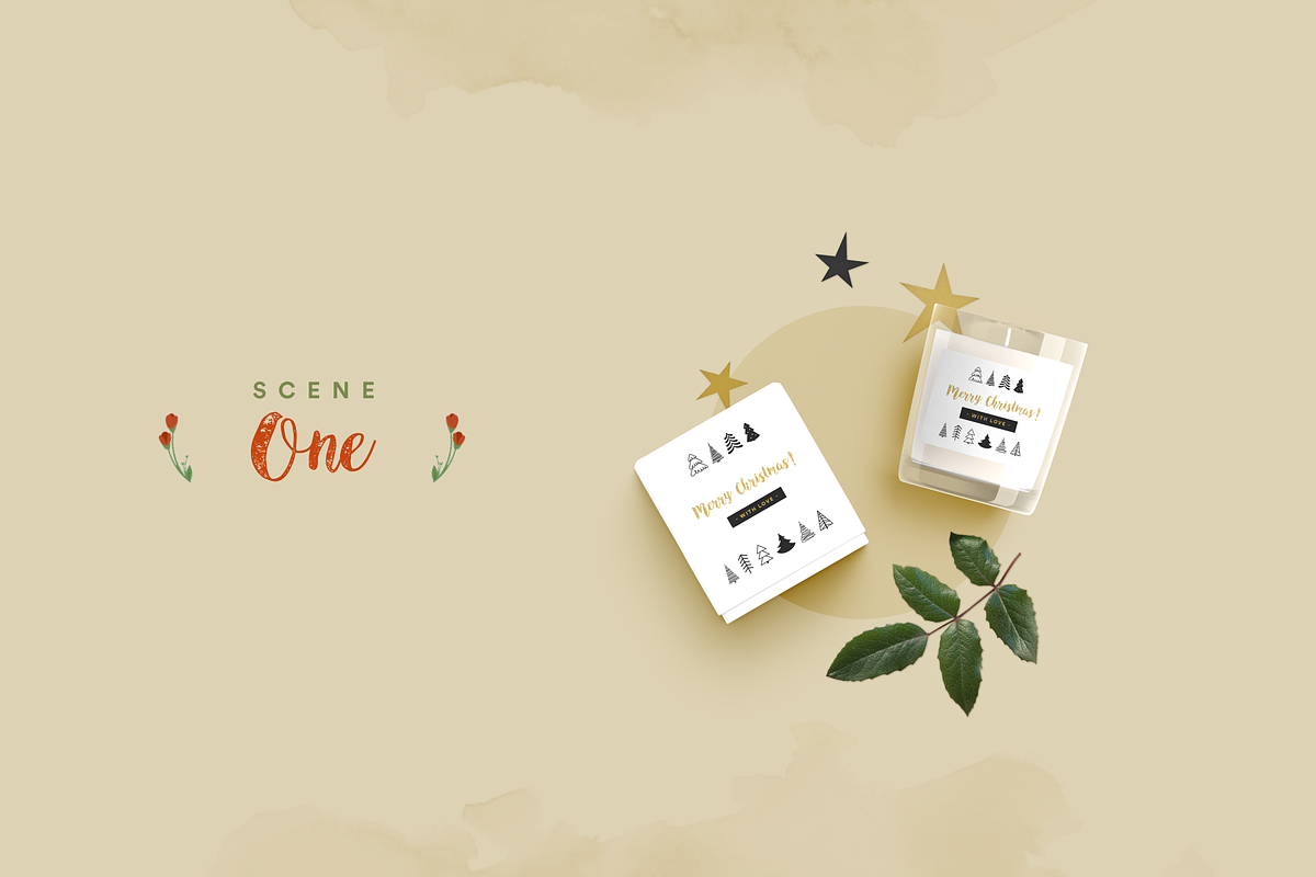 Christmas Candle Scene Creator, a Packaging Mockup by SHOOM HOUSE (Photo 5 of 10)