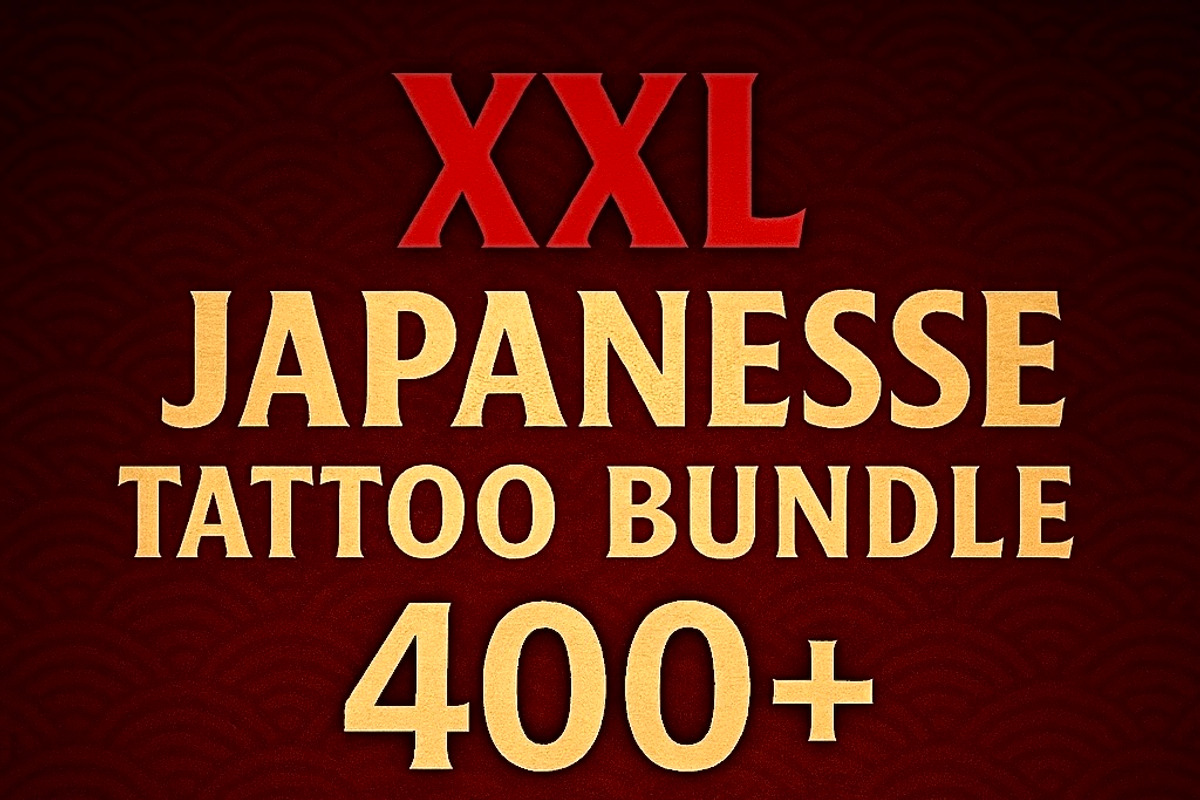 XXL Japanese Tattoo Procreate Bundle, a Brush Add-On by ProcreateInk (Photo 1 of 10)