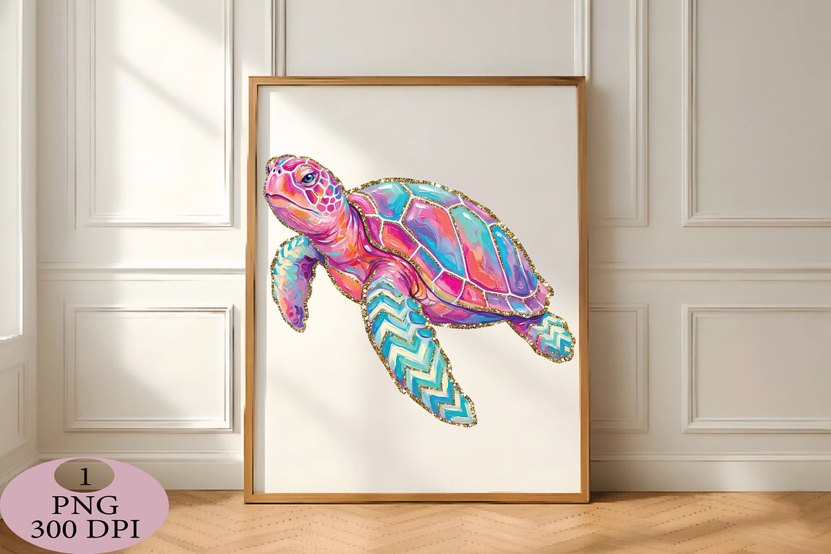 Coquette Summer Sea Turtle Png, an Illustration by Daily.Designs (Photo 4 of 5)