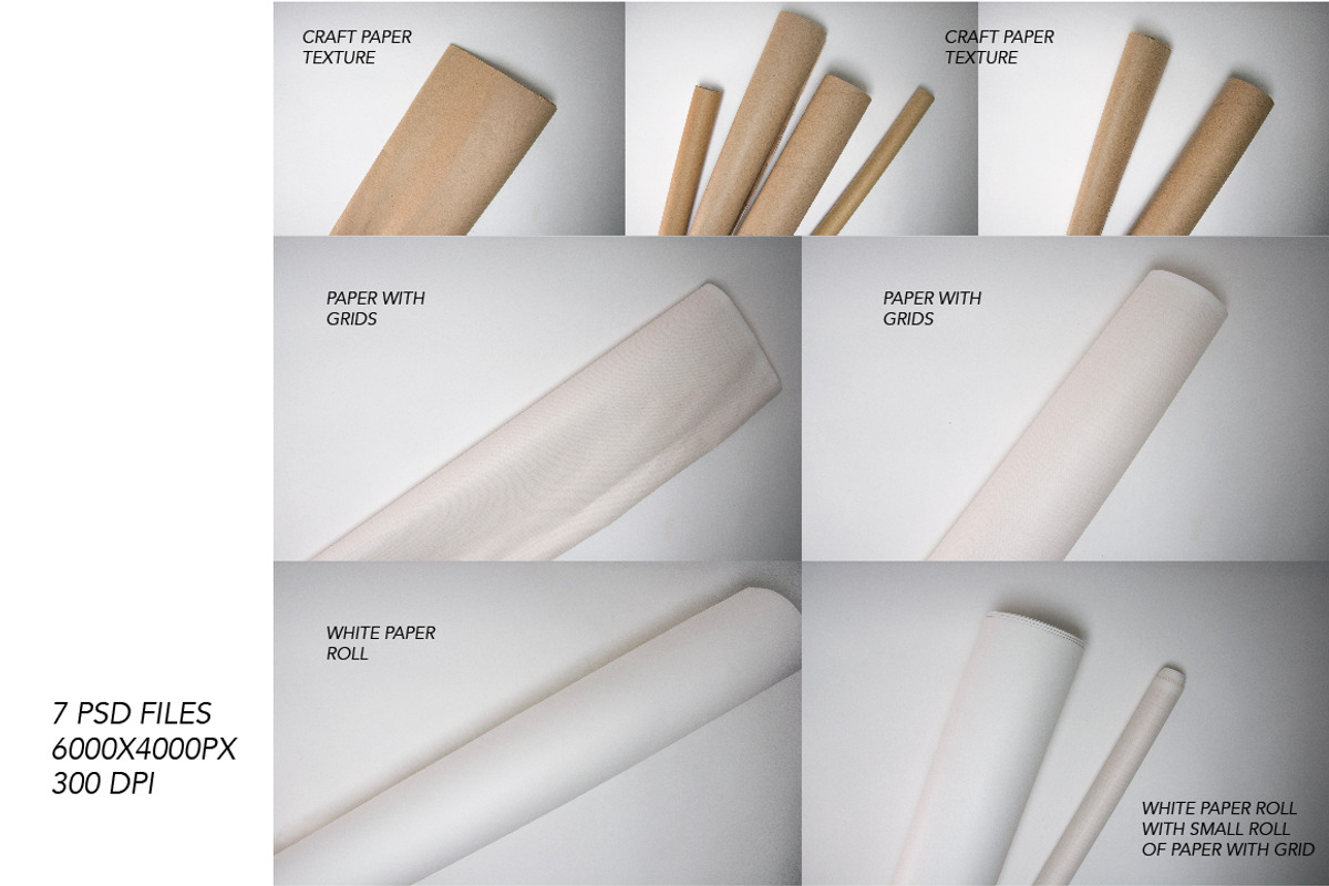 Paper Rolls Mockups + shadow overlay, a Packaging Mockup by Almazova Dolzhenko (Photo 8 of 10)