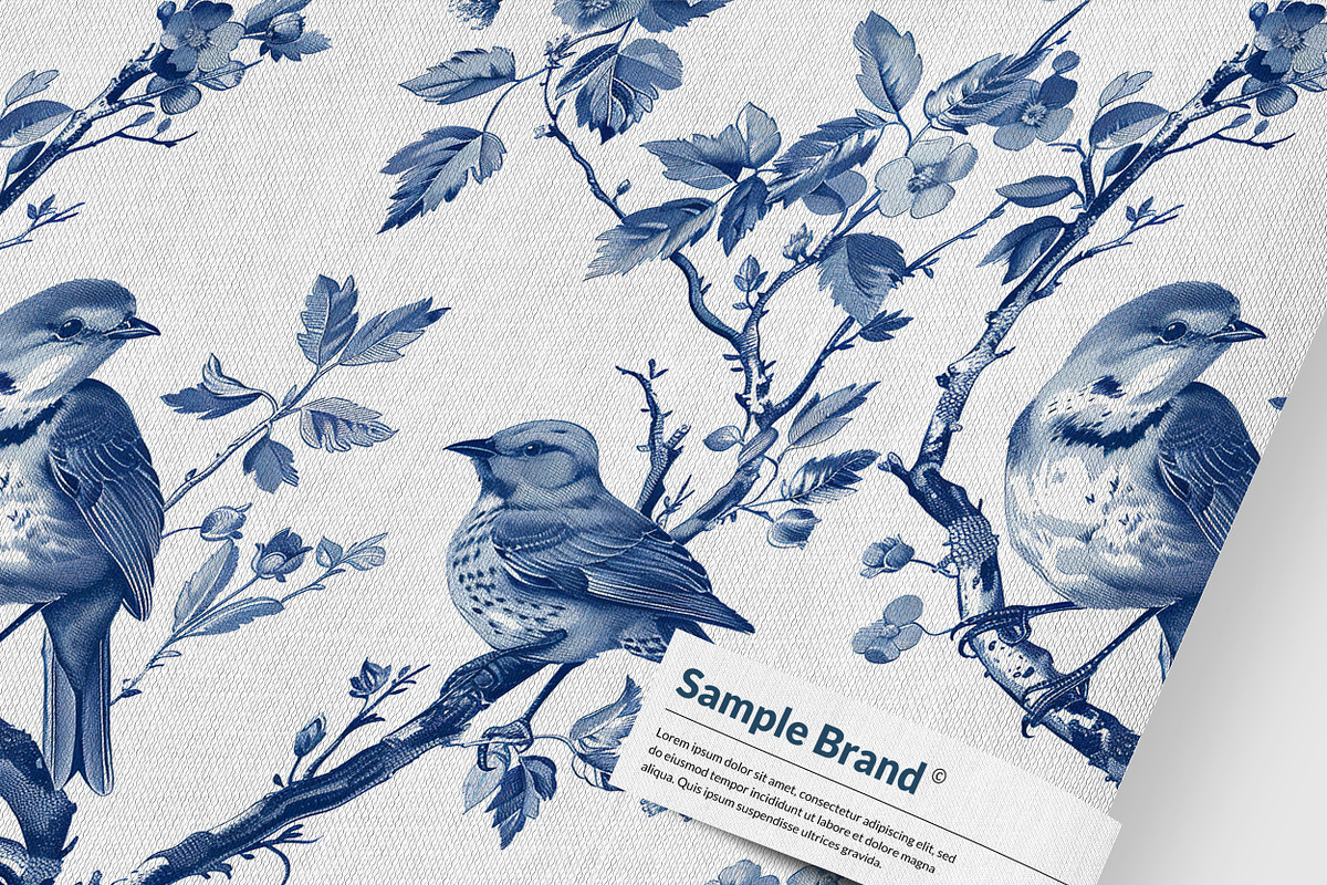 BIRDS TOILE Seamless Pattern, a Pattern Graphic by AYAKA Studio Co.