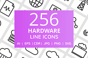 256 Hardware Line Icons, an Outline Icon by IconBunny (Thumbnail 1 of 6)