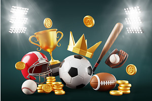 Sports betting background. Bet and, a Sport Illustration by Marozhkastudio