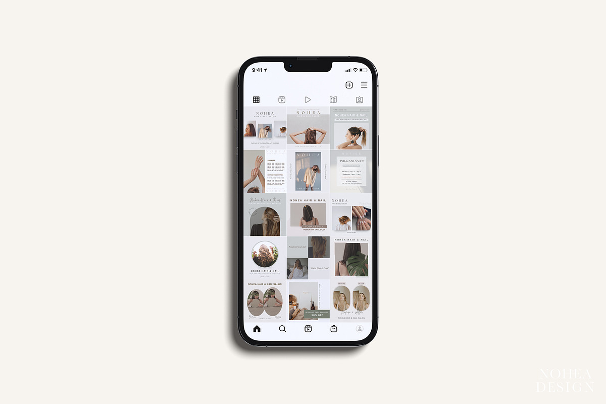 Hair Beauty Instagram Template CANVA, a Social Media Template by NoheaDesignShop (Photo 7 of 11)