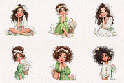 Whimsical Daisy Flower Girls, a Seasonal Illustration by CreationArt (Thumbnail 3 of 7)