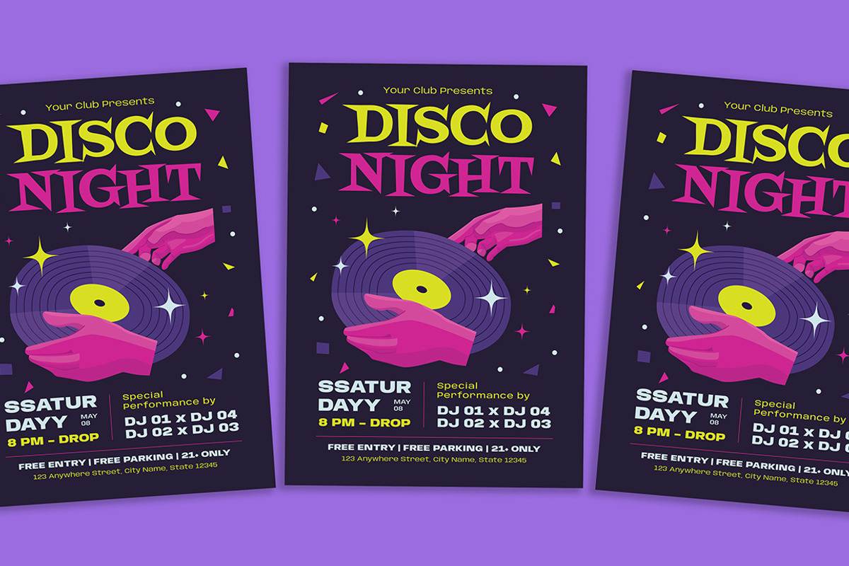 Night Club Flyer, a Flyer Template by Gumico Studio. (Photo 1 of 3)