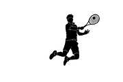 A dynamic Tennis Player Silhouettes, an Illustration by Amazin_art (Thumbnail 3 of 31)