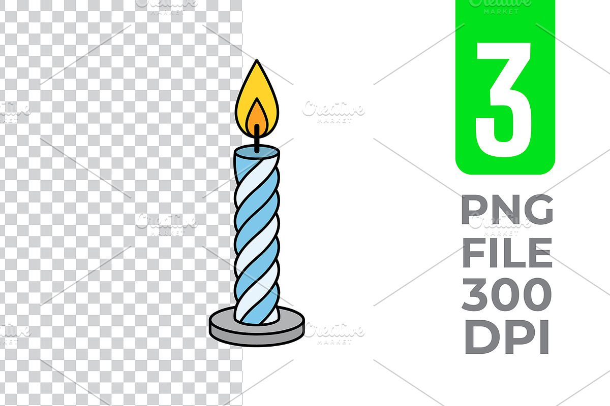 Twisted Candle Vector Trio Pack, an Object Graphic by Artonix (Photo 3 of 3)