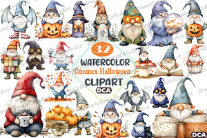 Gnomes Halloween Merry, an Illustration by DreamCafeArt