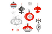 Christmas Clip Art, ornaments, balls, a Decorative Illustration by GraphicMarket (Thumbnail 3 of 5)