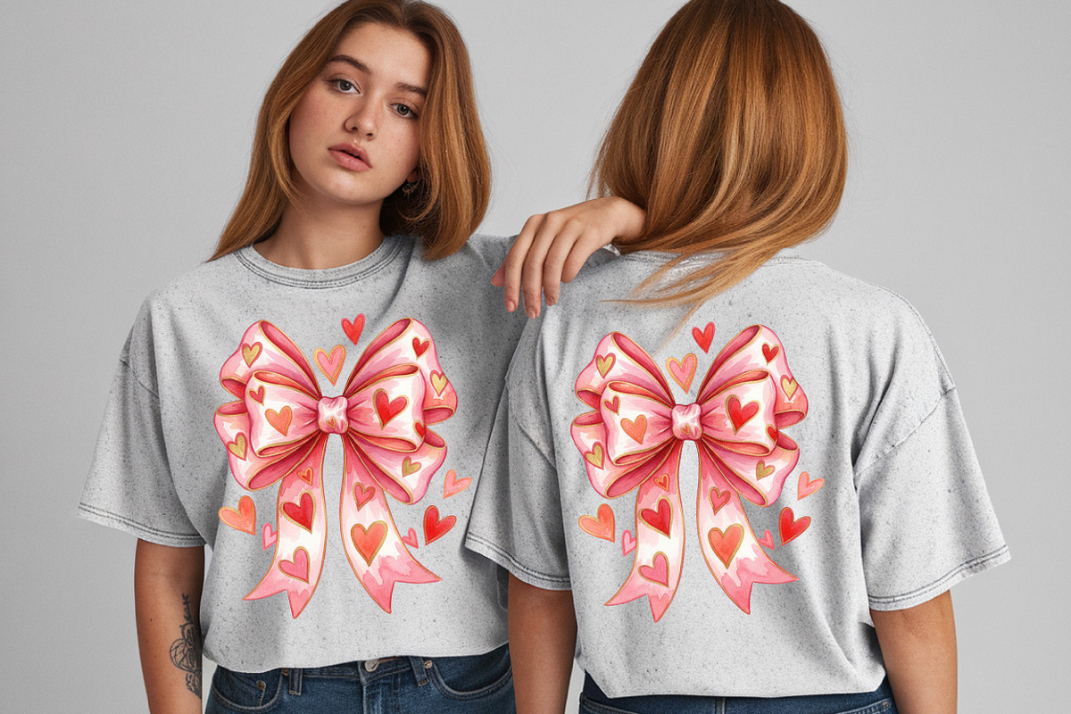 Valentines Day Coquette Bow PNG, an Illustration by SinaCreation (Photo 5 of 11)