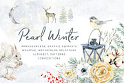 Pearl Winter. Watercolor, an Animal Illustration by OJardin (Thumbnail 1 of 9)