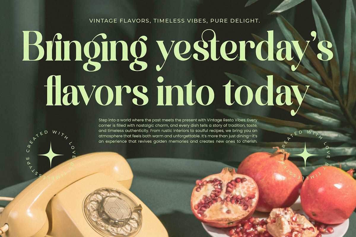 Funky Nights Vintage Modern Serif, a Serif Font by timelesstype.co (Photo 9 of 15)