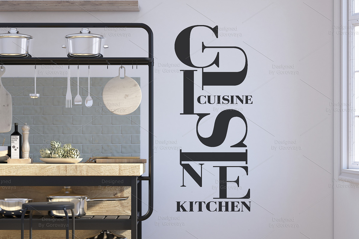 Interior Mockup, Italian Kitchen, a Product Mockup by Designed By Gorovaya (Photo 2 of 6)